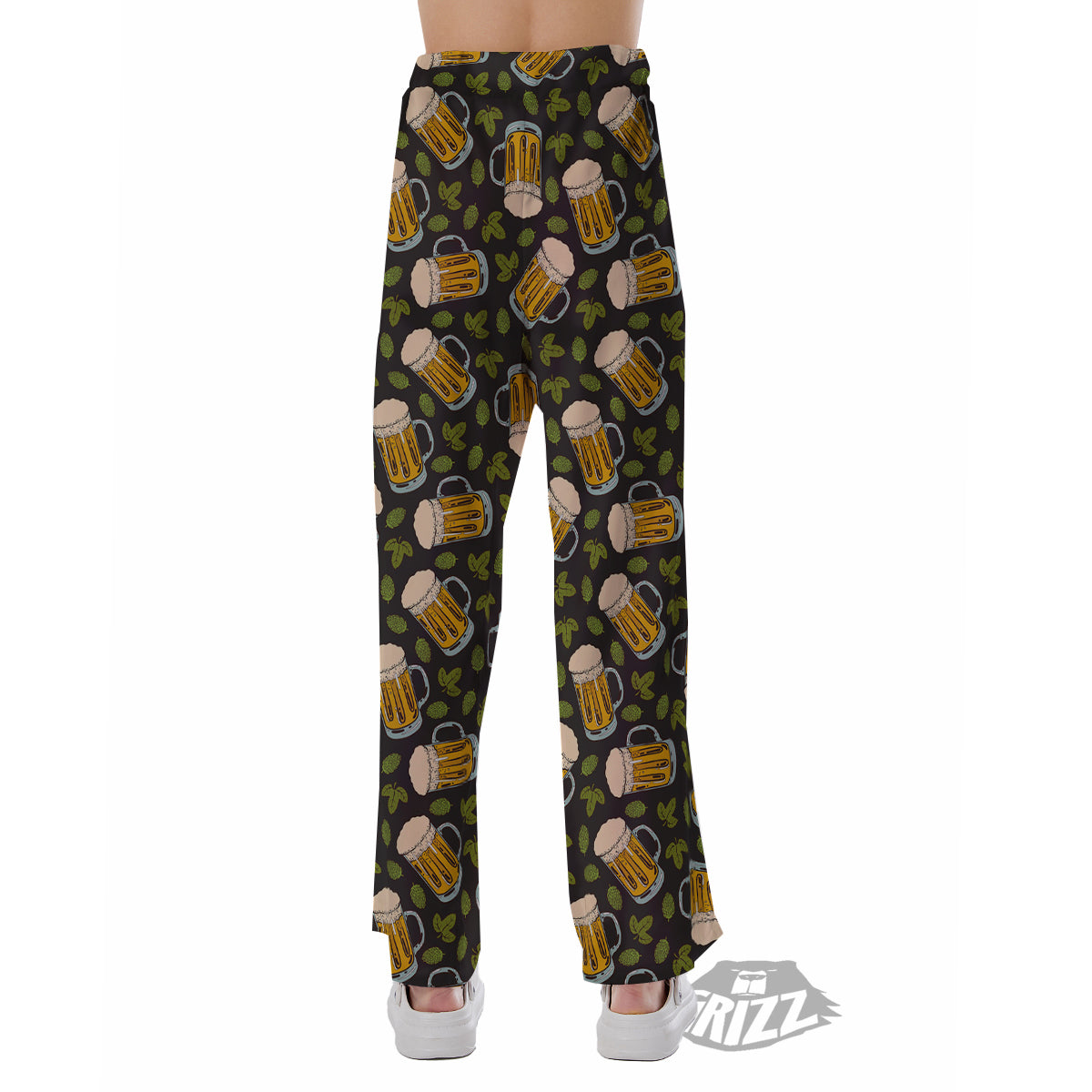 Beer And Hop Cone Leaf Print Pattern Pajama Pants-grizzshop