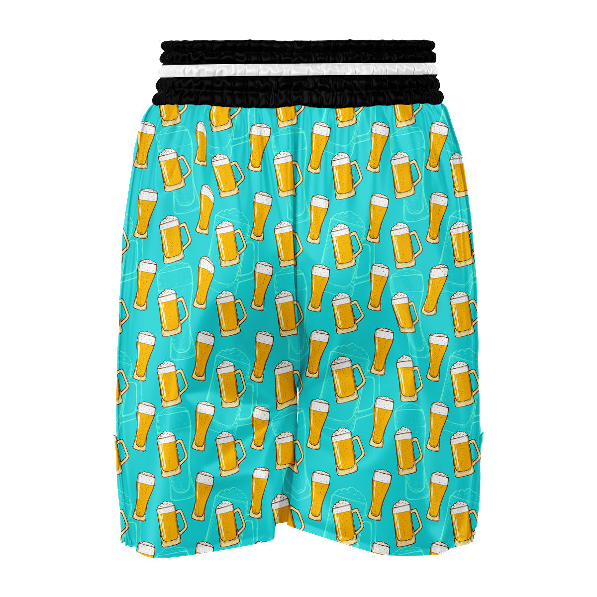 Beer Blue Pattern Print Boxing Shorts-grizzshop