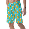 Beer Blue Pattern Print Men's Shorts-grizzshop