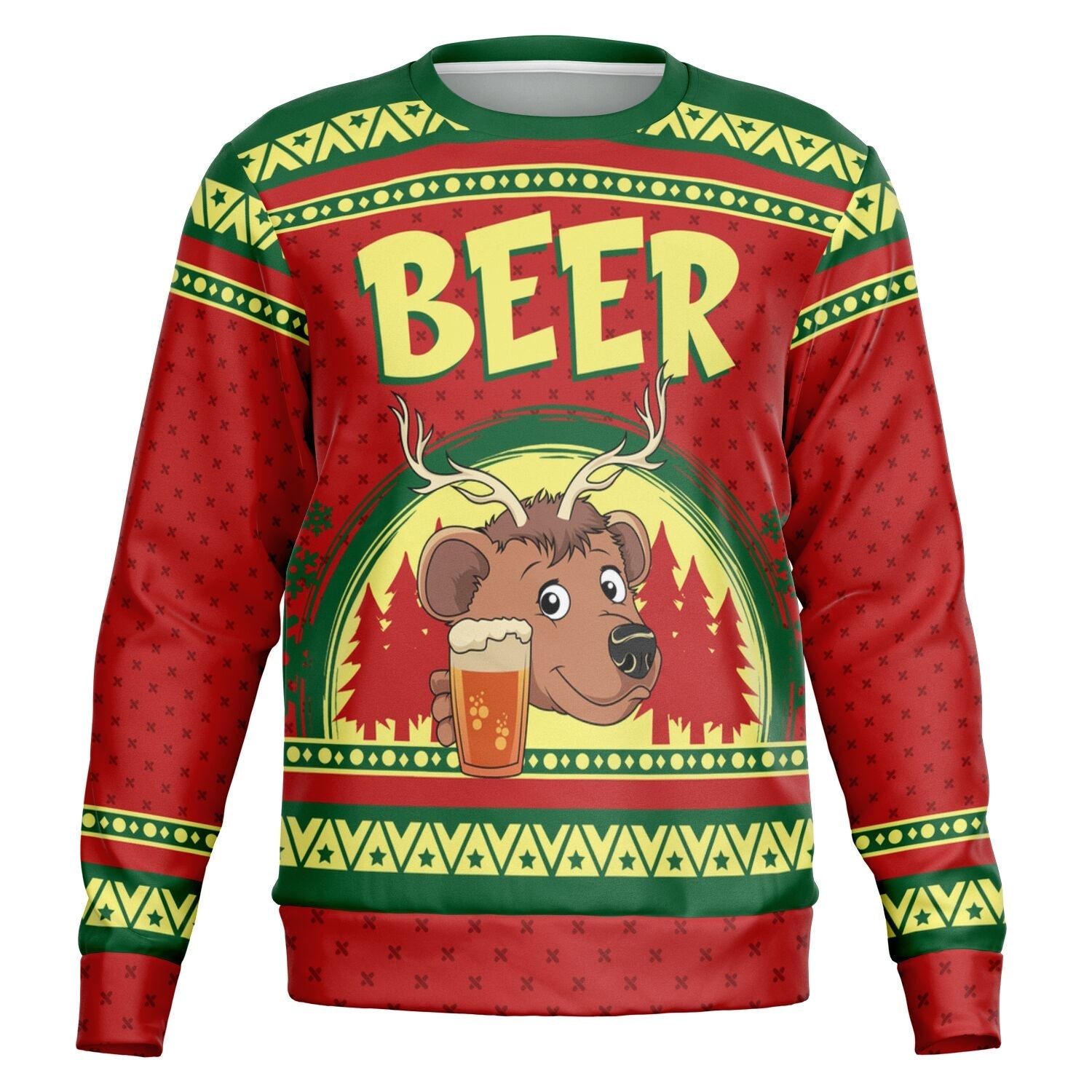 Beer Deer Ugly Christmas Sweater-grizzshop