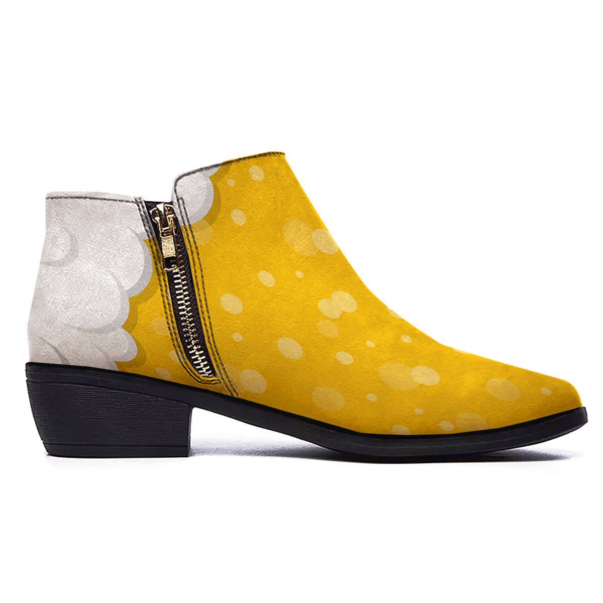 Beer Foam And Bubbles Cartoon Print Ankle Boots-grizzshop