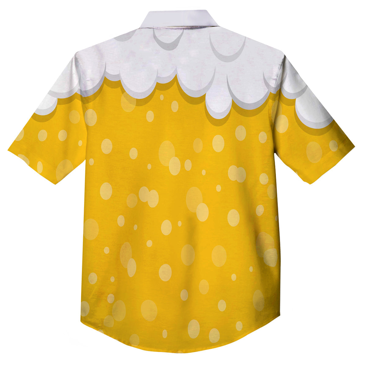 Beer Foam And Bubbles Cartoon Print Button Up Shirt-grizzshop