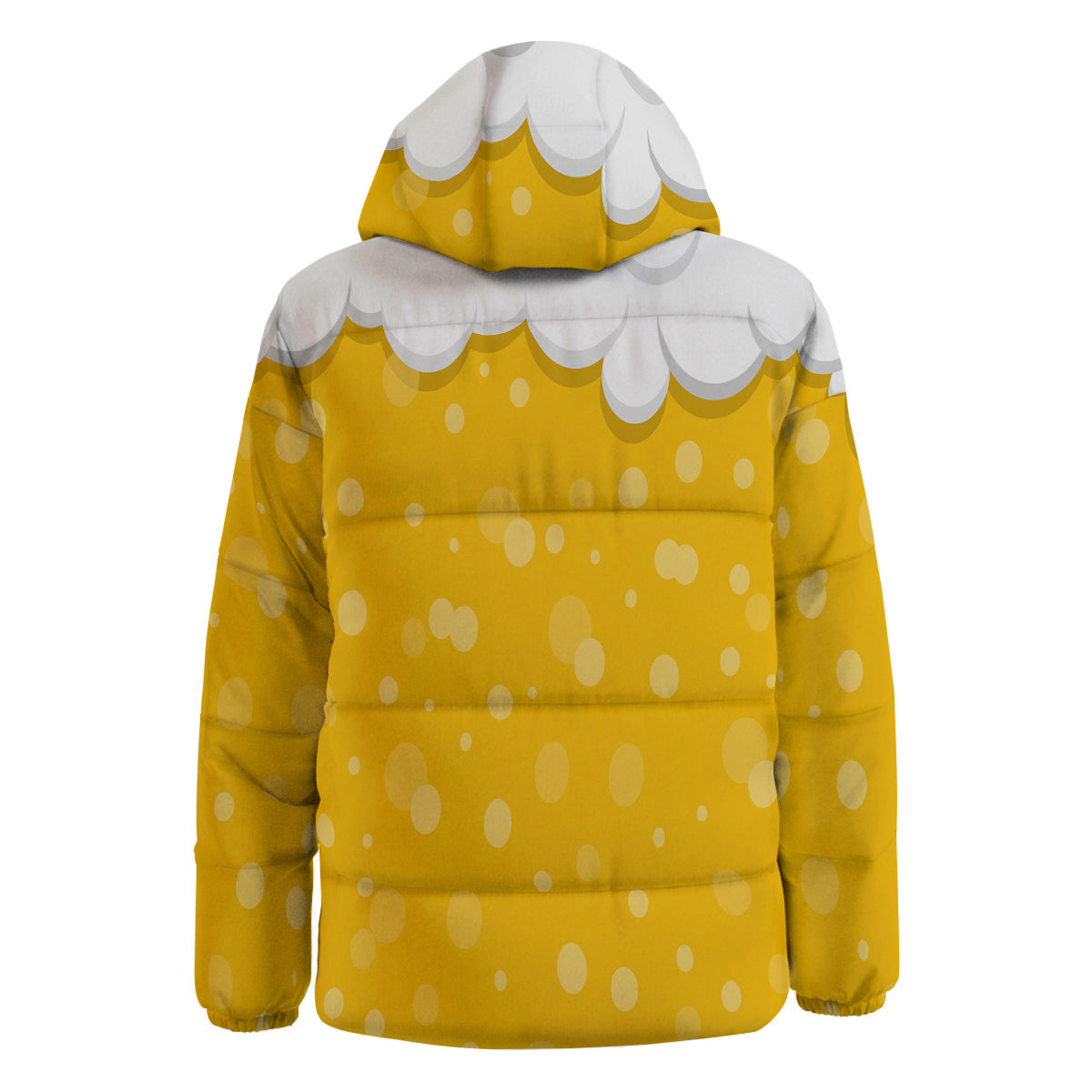 Beer Foam And Bubbles Cartoon Print Down Jacket-grizzshop