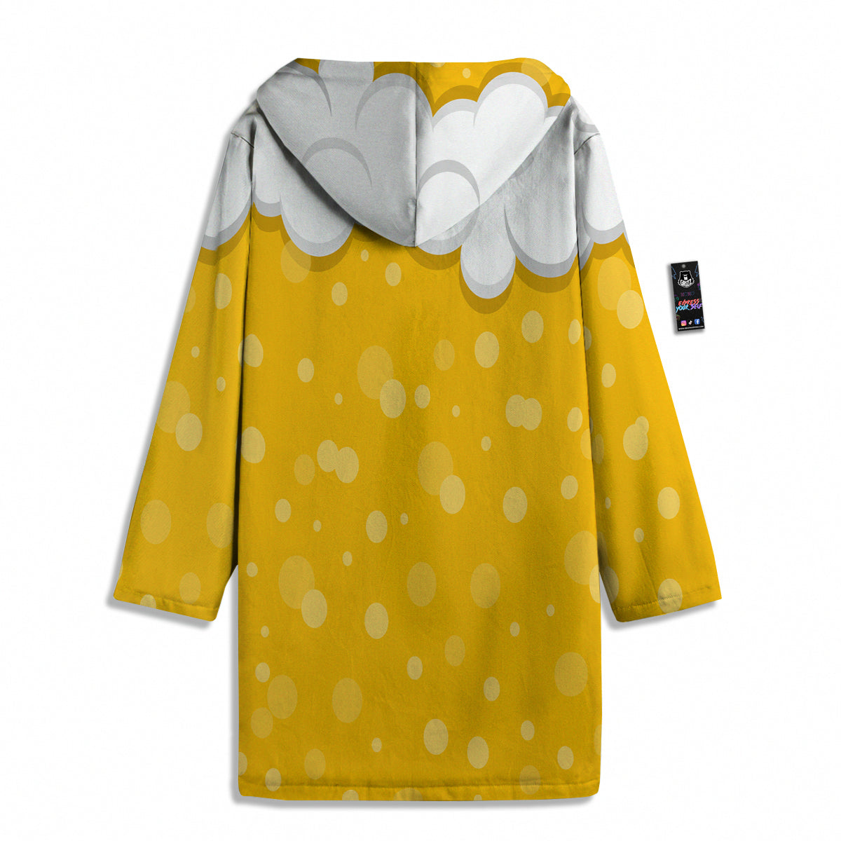Beer Foam And Bubbles Cartoon Print Men's Windbreaker Jacket-grizzshop
