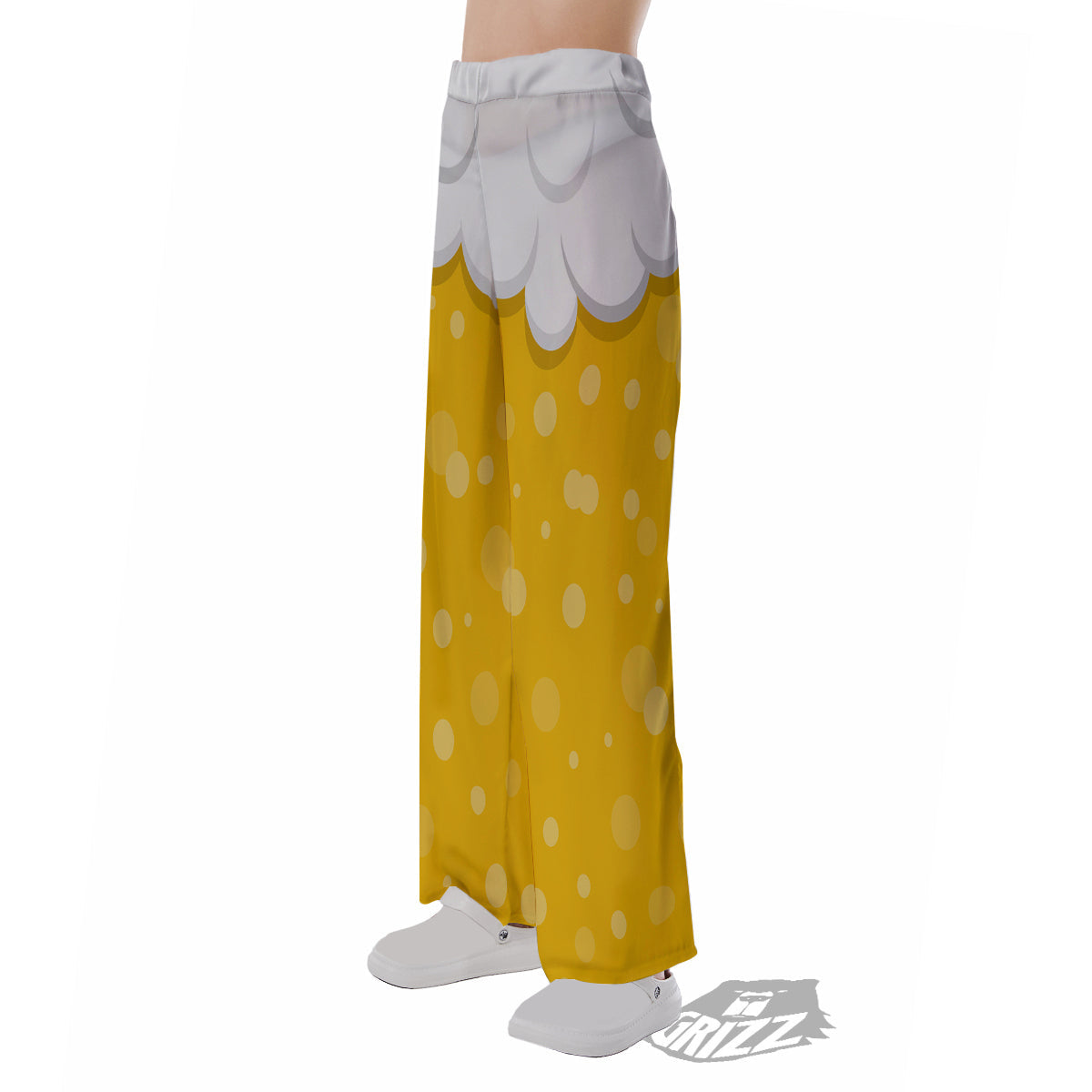 Beer Foam And Bubbles Cartoon Print Pajama Pants-grizzshop