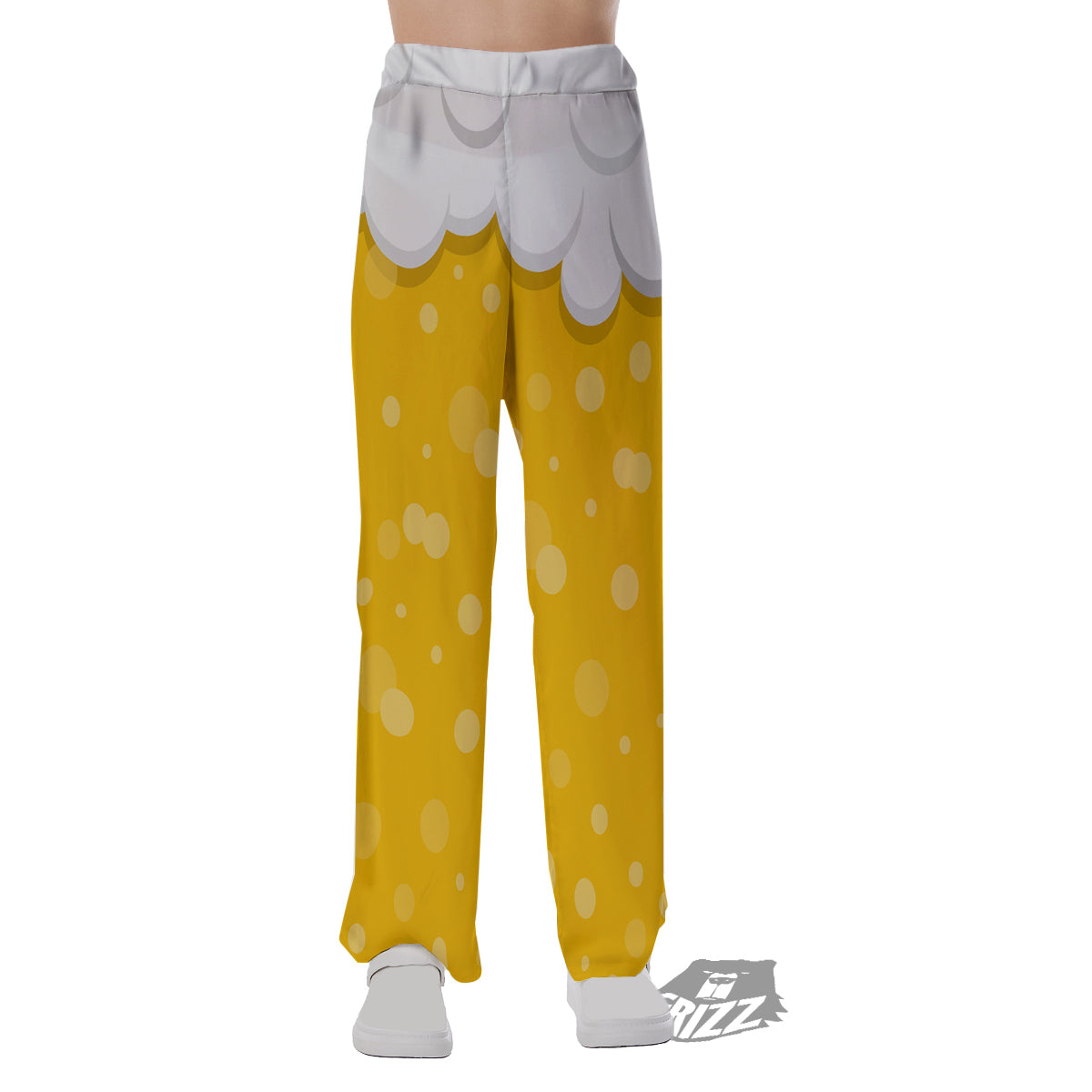 Beer Foam And Bubbles Cartoon Print Pajama Pants-grizzshop