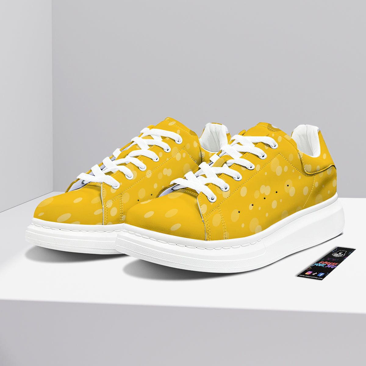 Beer Foam And Bubbles Cartoon Print Platform Shoes-grizzshop