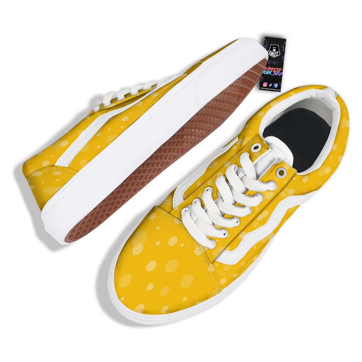 Beer Foam And Bubbles Cartoon Print Skate Shoes-grizzshop
