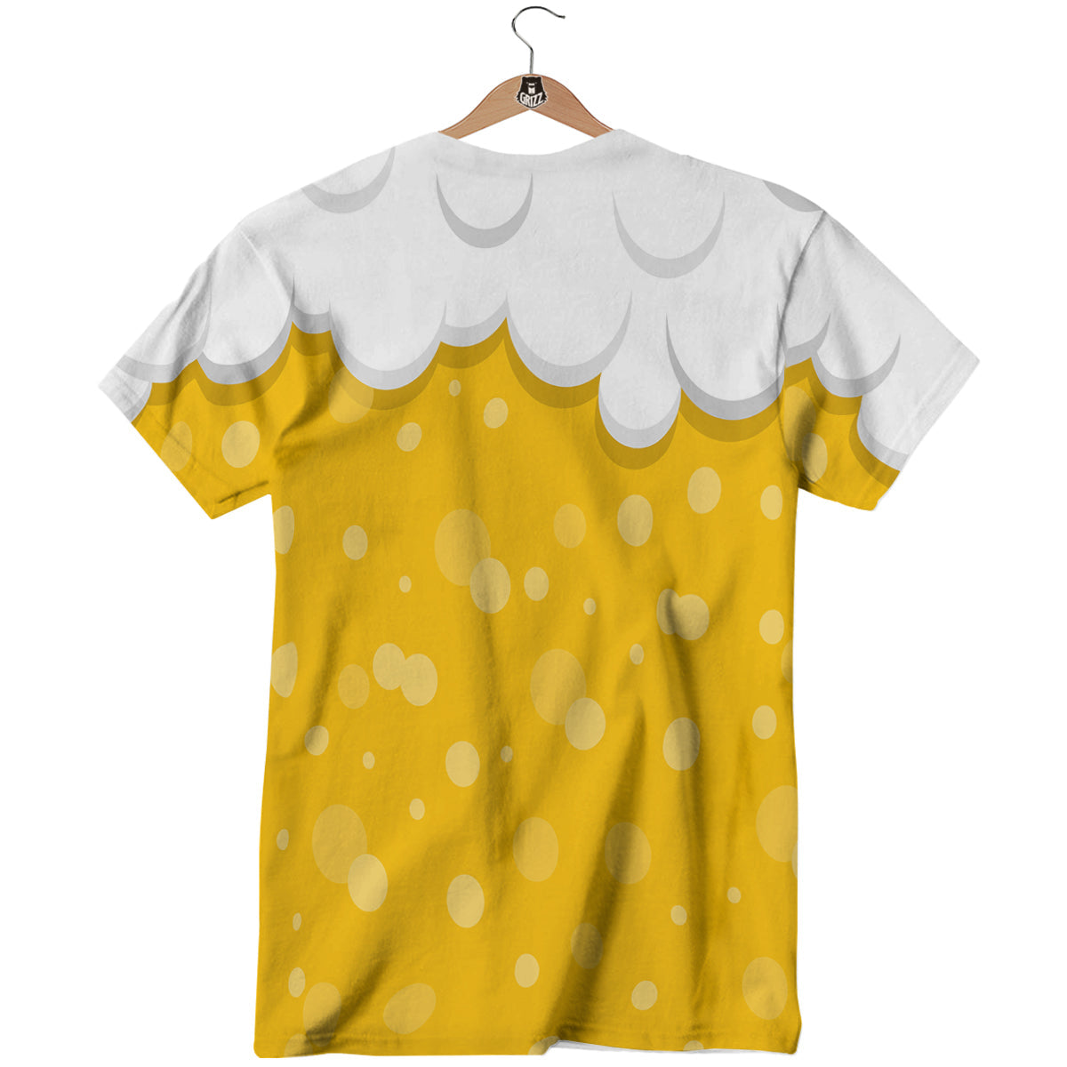 Beer Foam And Bubbles Cartoon Print T-Shirt-grizzshop