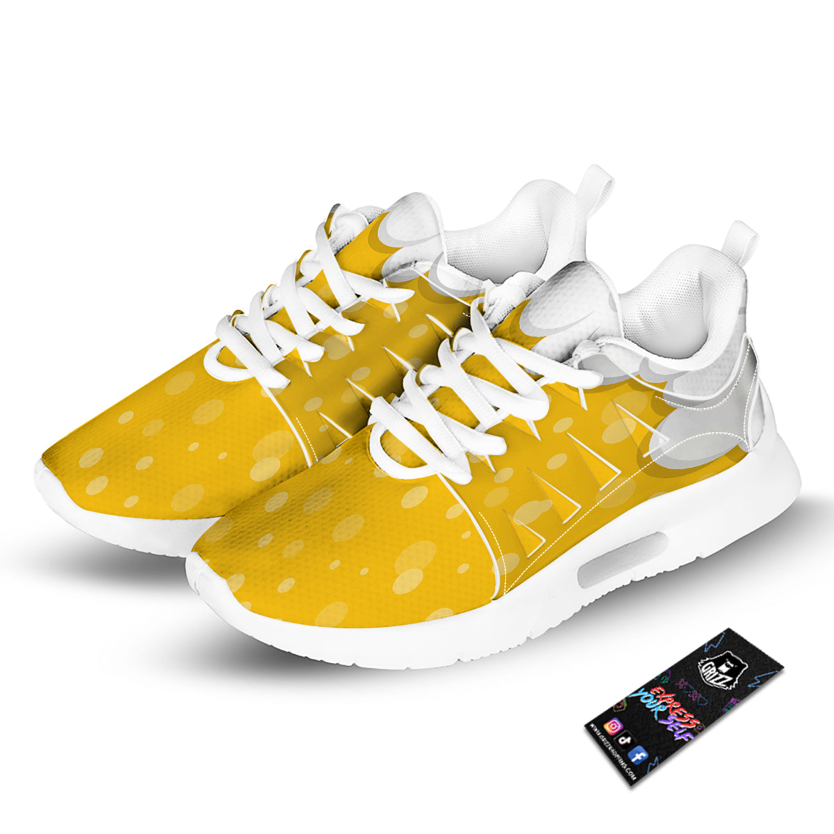 Beer Foam And Bubbles Cartoon Print Tennis Shoes-grizzshop