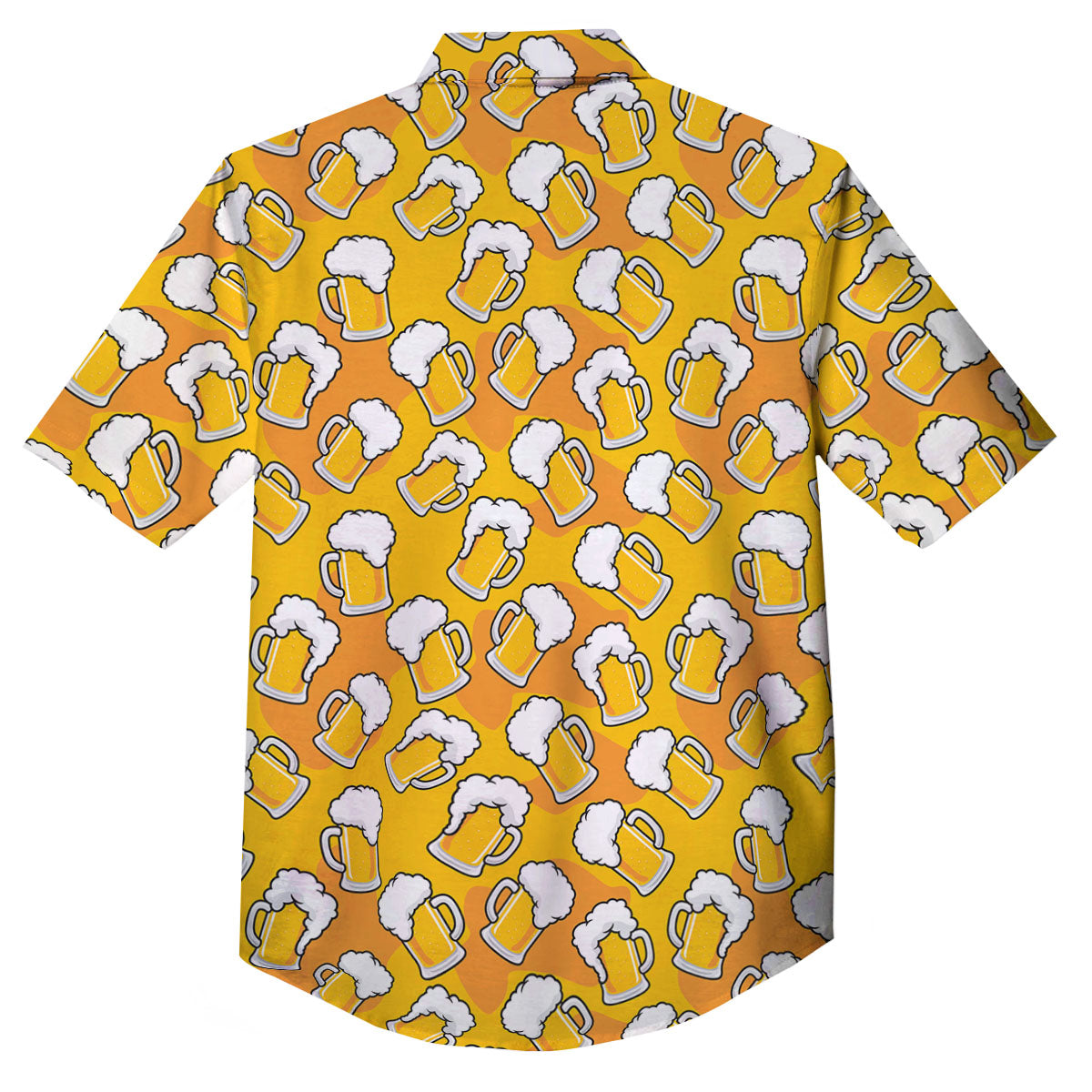 Beer Mug Pattern Print Button Up Shirt-grizzshop