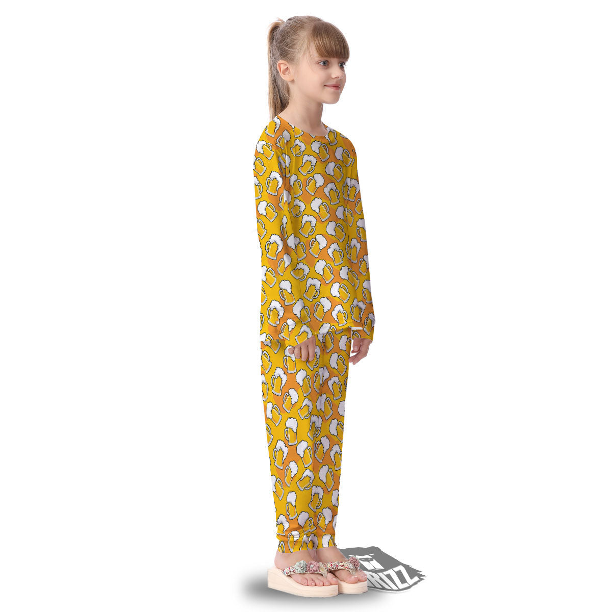 Beer Mug Pattern Print Kid's Pajamas-grizzshop