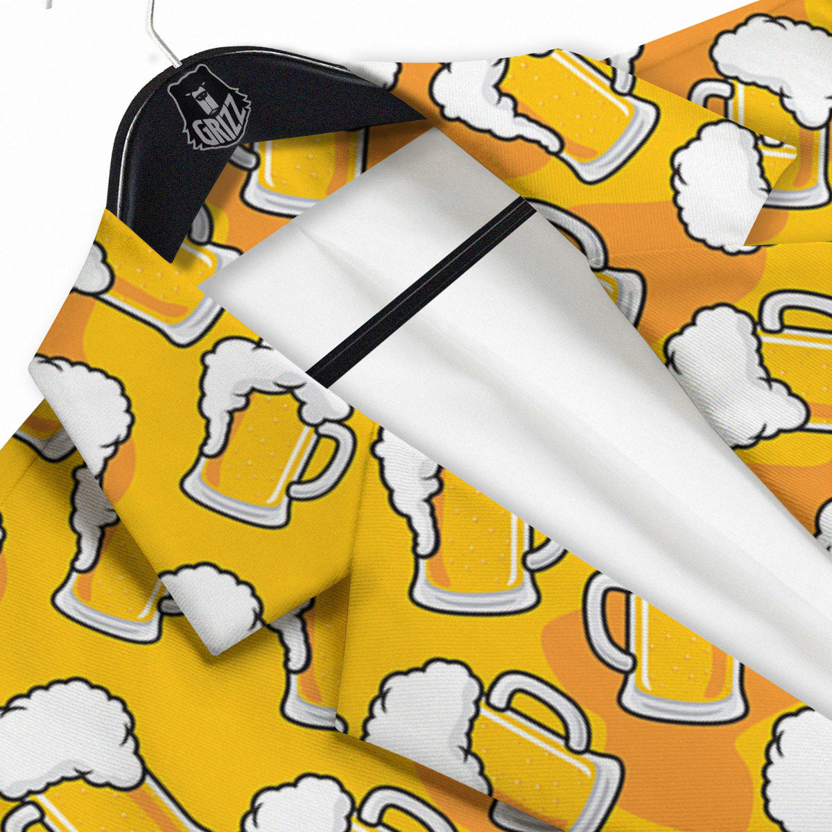 Beer Mug Pattern Print Men's Sport Coat-grizzshop