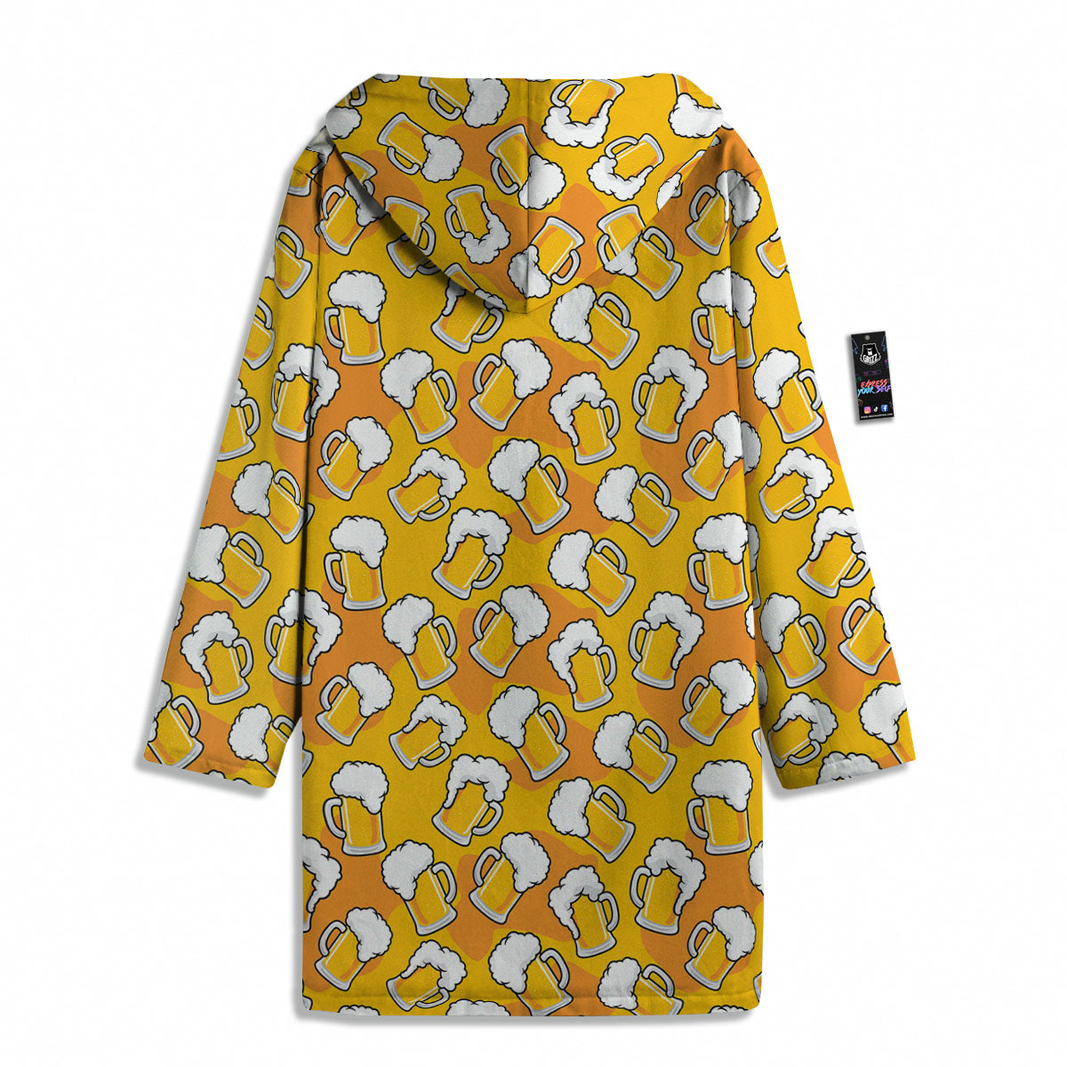 Beer Mug Pattern Print Men's Windbreaker Jacket-grizzshop