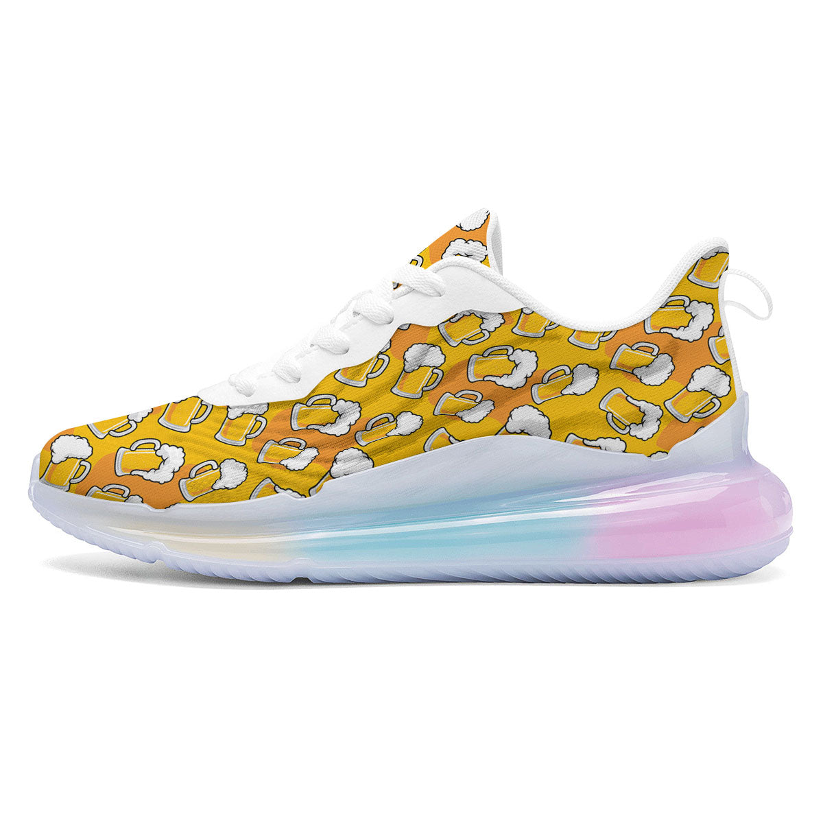 Beer Mug Pattern Print Running Sneakers-grizzshop