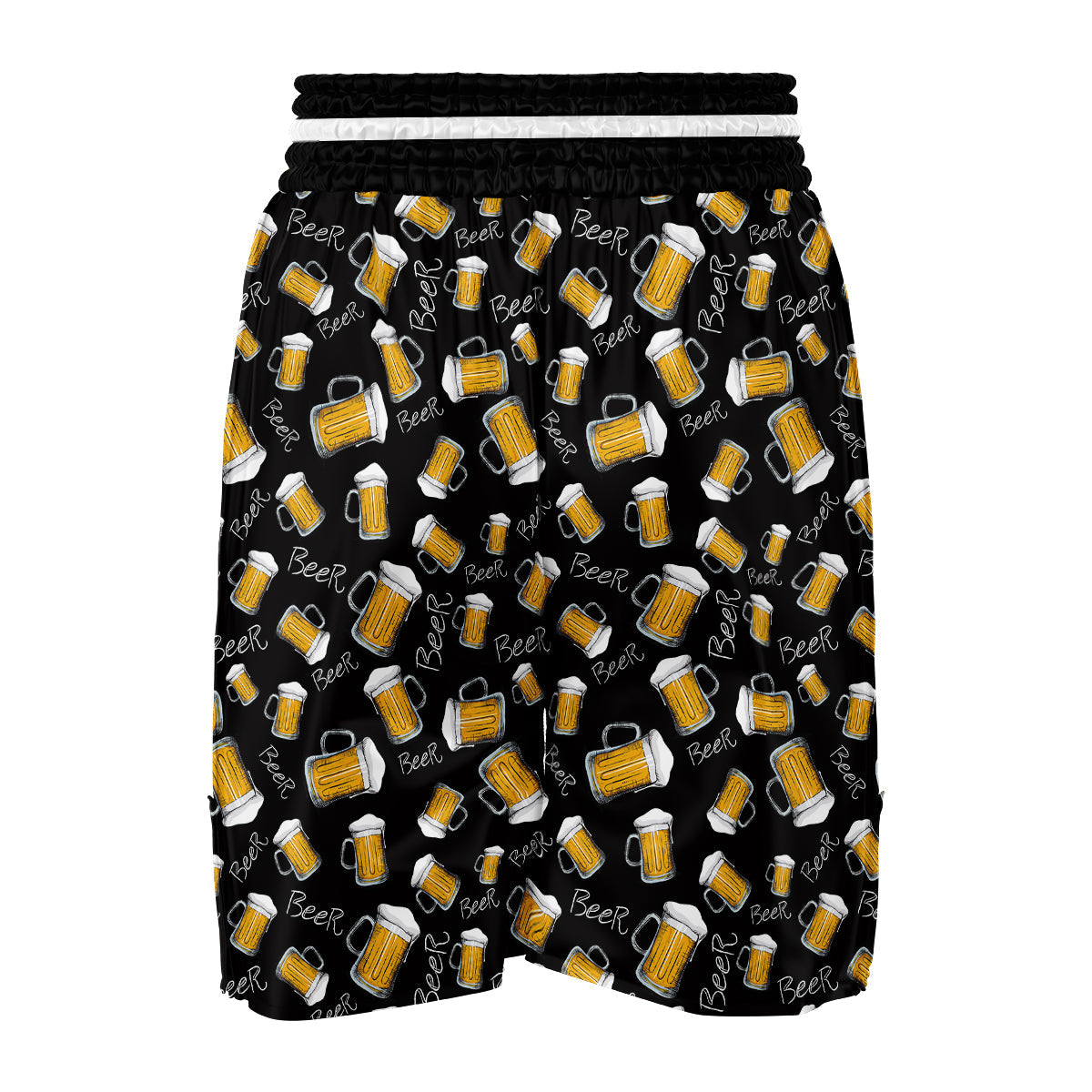 Beer Pattern Print Boxing Shorts-grizzshop