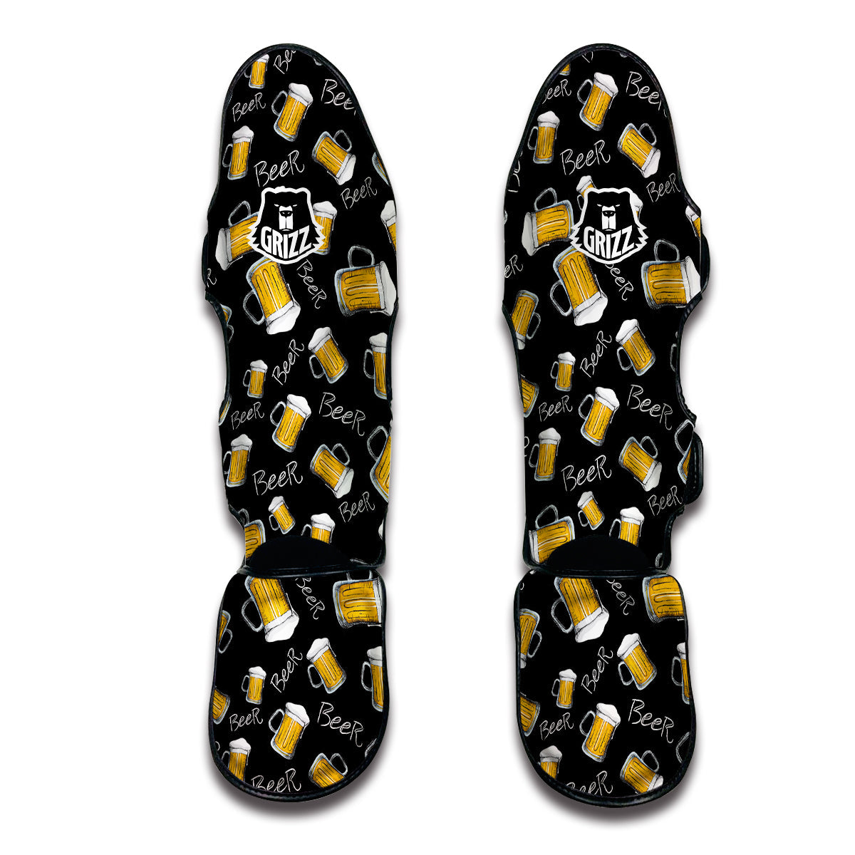 Beer Pattern Print Muay Thai Shin Guards-grizzshop