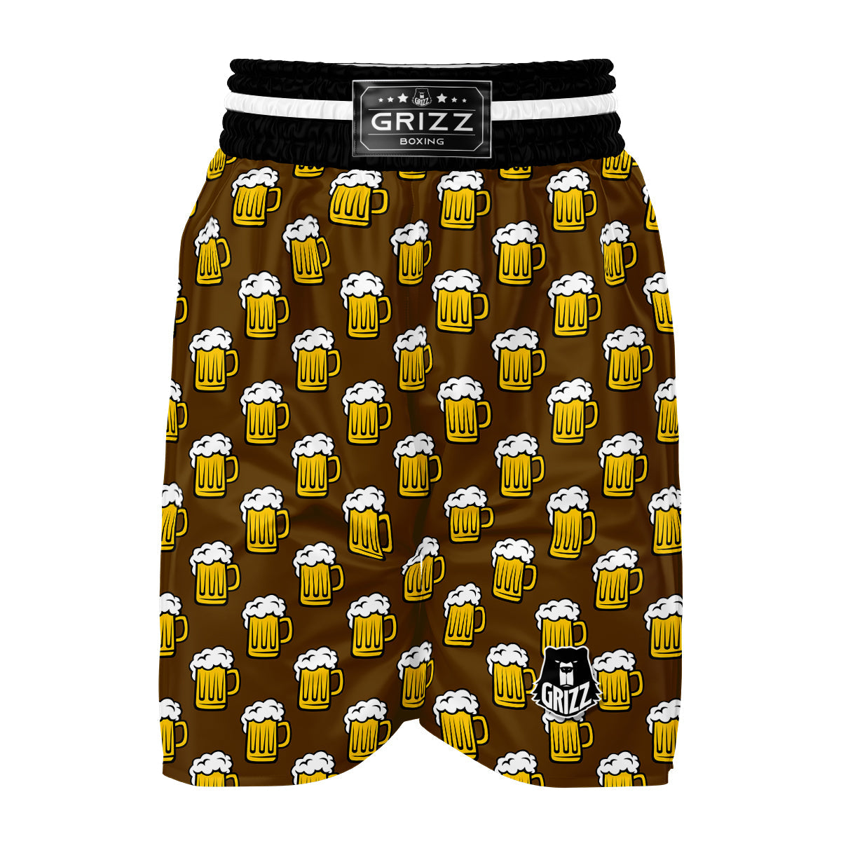 Beer Print Pattern Boxing Shorts-grizzshop