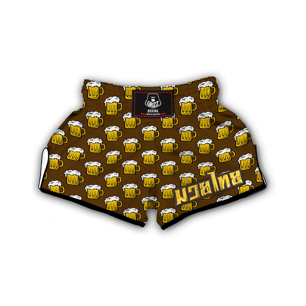 Beer Print Pattern Muay Thai Boxing Shorts-grizzshop