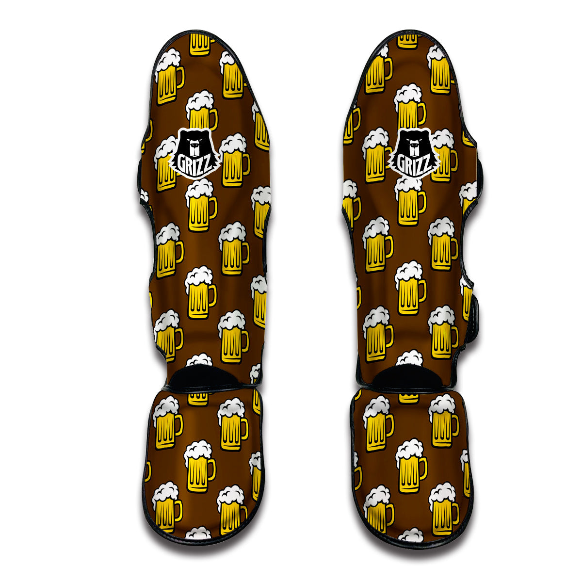 Beer Print Pattern Muay Thai Shin Guards-grizzshop