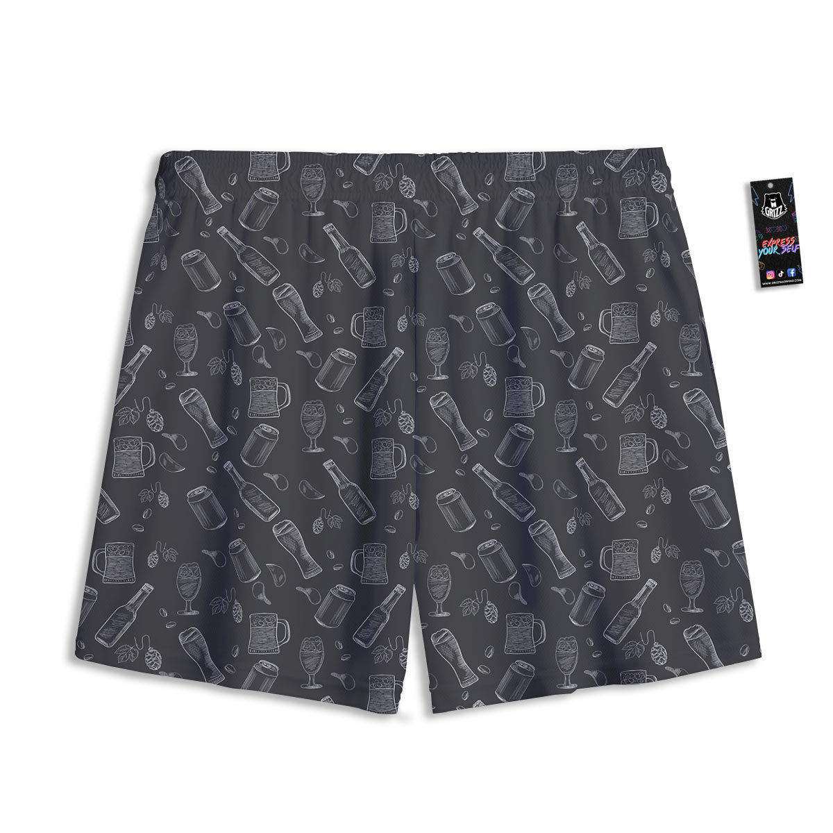 Camouflage Forest Green Print Mesh Shorts