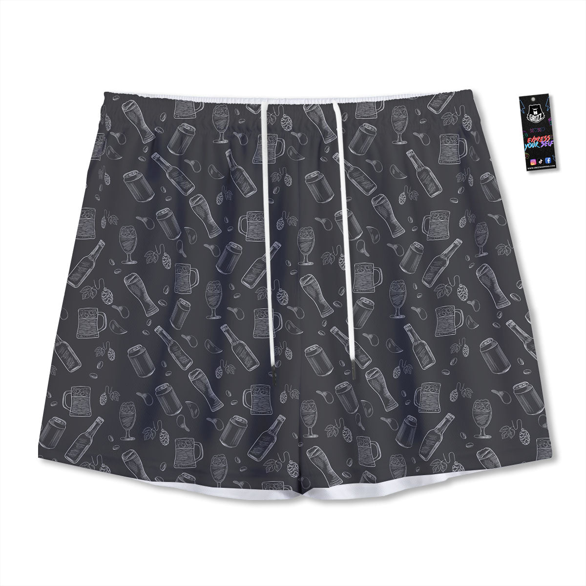 Camouflage Forest Green Print Mesh Shorts