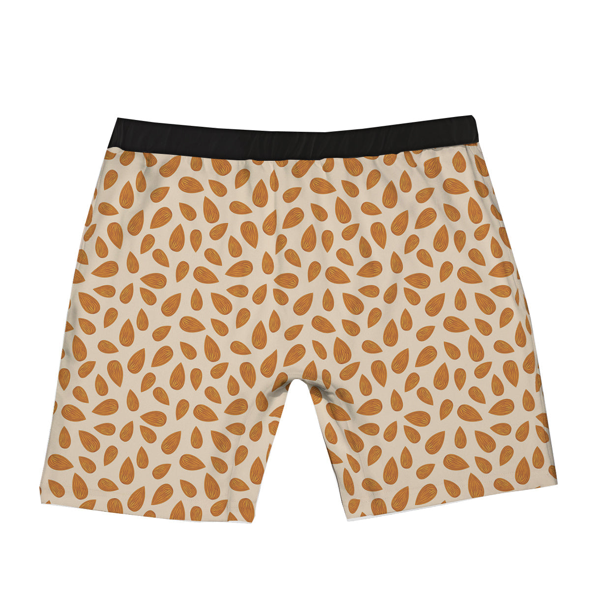 Beige Almond Print Pattern Boxer Briefs-grizzshop