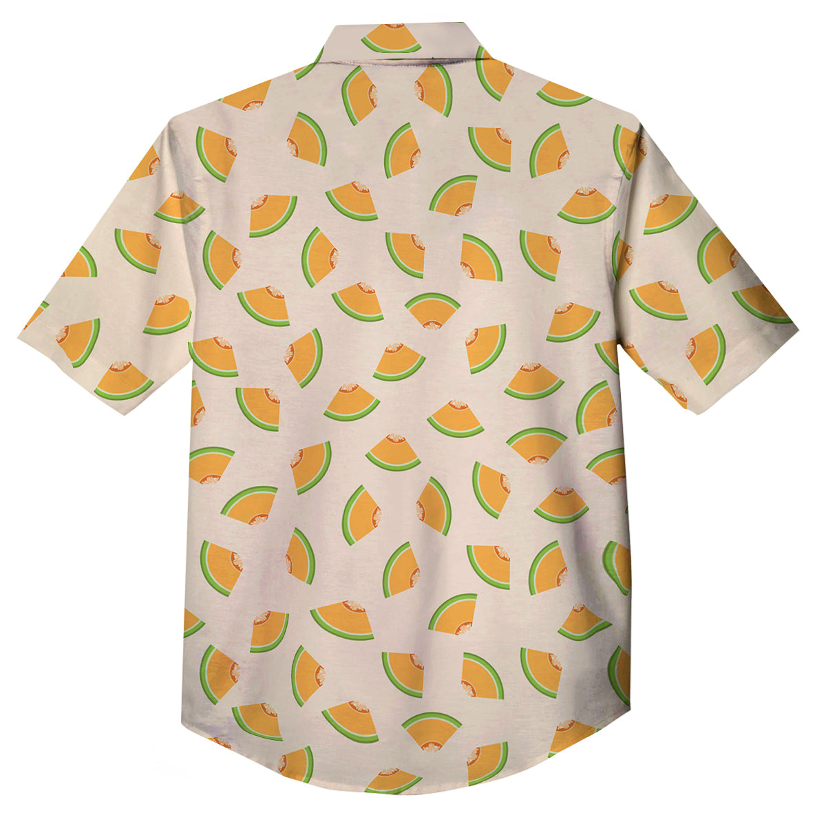 Beige And Melon Print Pattern Button Up Shirt-grizzshop