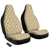 Beige And Melon Print Pattern Car Seat Covers-grizzshop