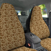 Beige Brown Bakery Print Pattern Car Seat Covers-grizzshop