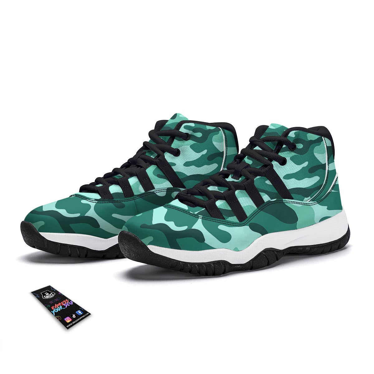 Beige Eye of Horus Print Pattern Black Bball Shoes-grizzshop