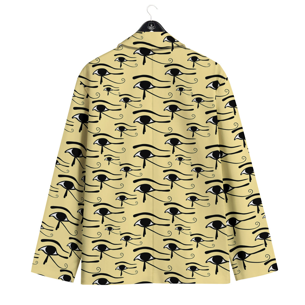 Beige Eye of Horus Print Pattern Men's Sport Coat-grizzshop