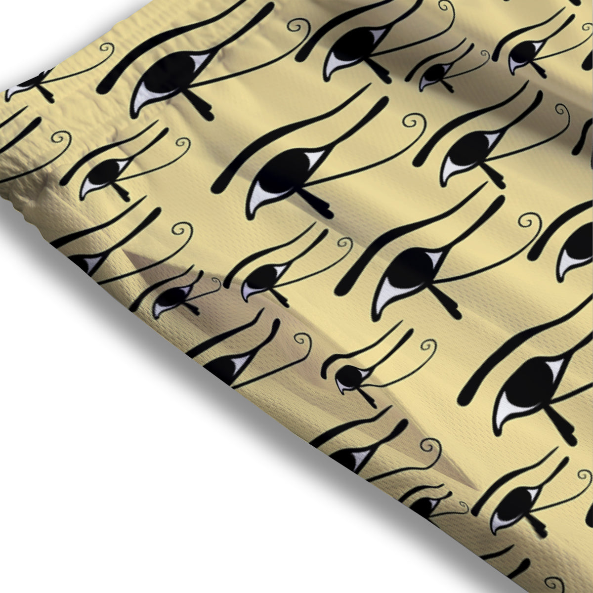 Characters Graffiti Cartoon Print Mesh Shorts