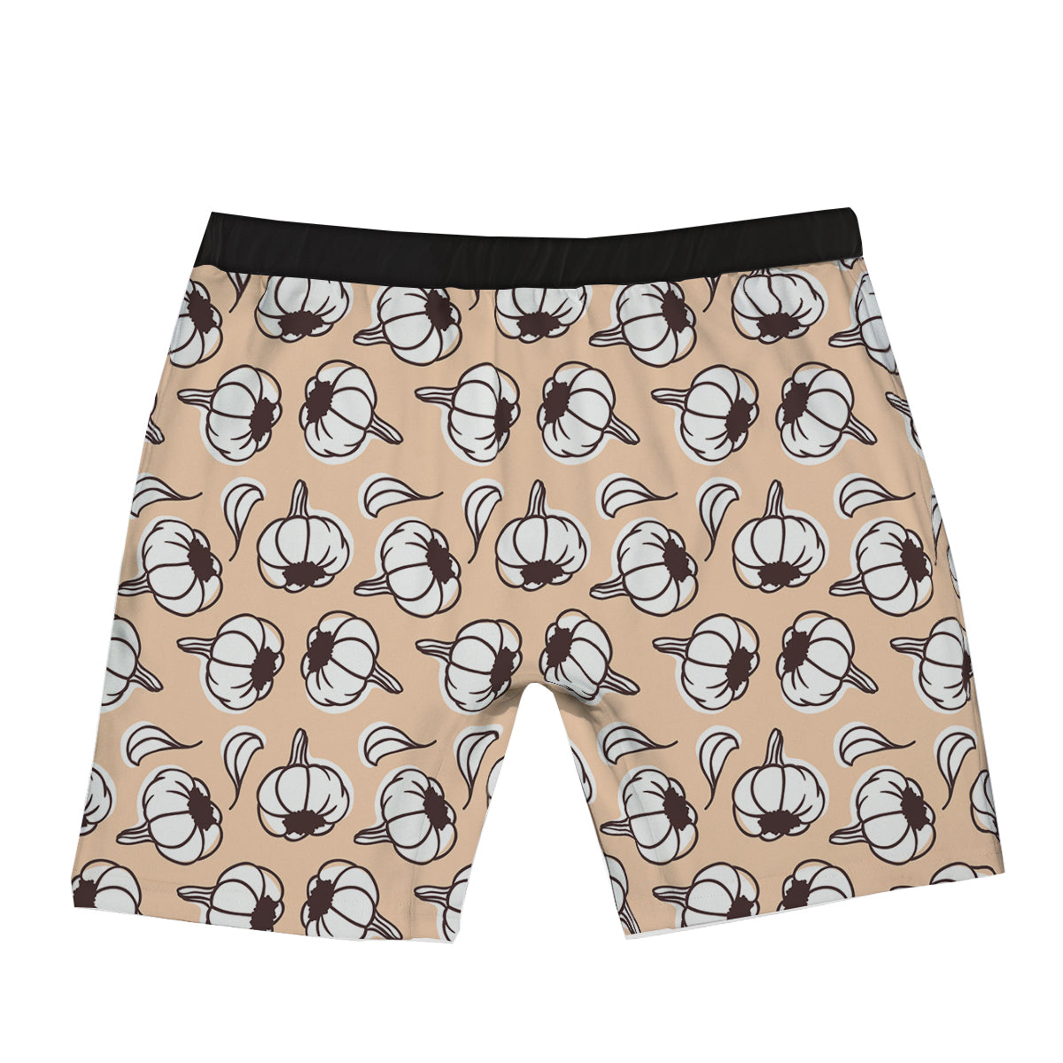 Beige Garlic Print Pattern Boxer Briefs-grizzshop