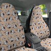 Beige Garlic Print Pattern Car Seat Covers-grizzshop