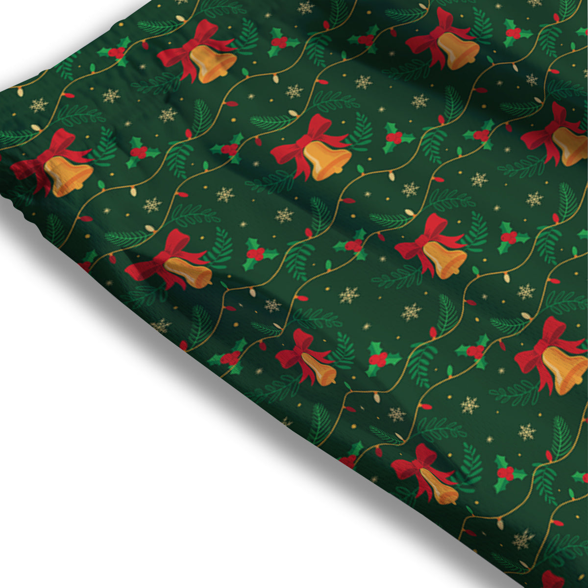 Bell Cute Christmas Print Pattern Mesh Shorts
