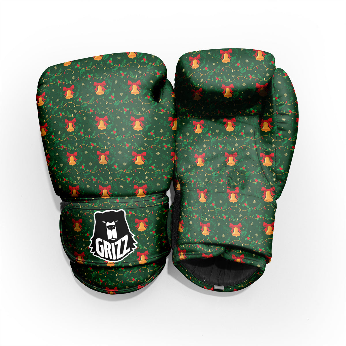 Bell Cute Christmas Print Pattern Pro Boxing Glove