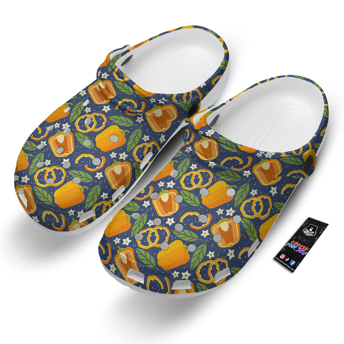 Bell Pepper Leaf Print Pattern Clog-grizzshop