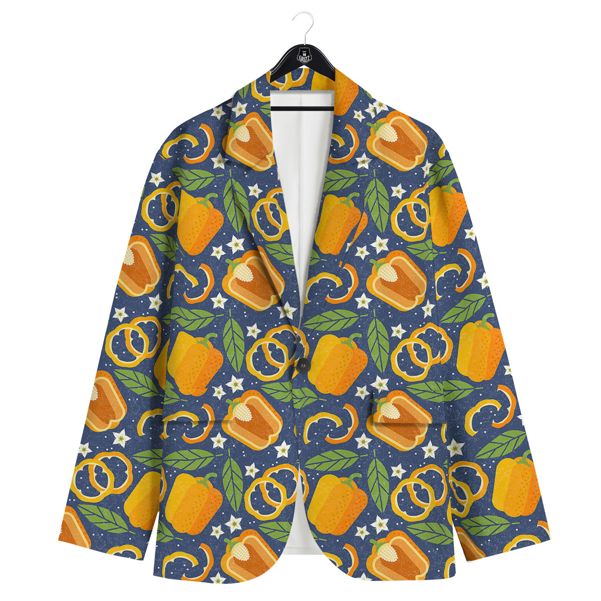 Bell Pepper Leaf Print Pattern Men's Sport Coat-grizzshop