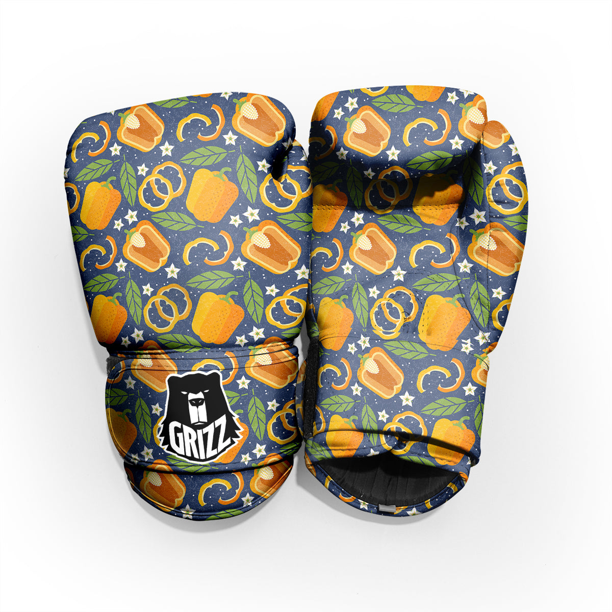 Bell Pepper Leaf Print Pattern Pro Boxing Glove