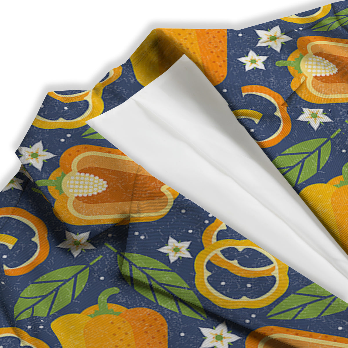 Bell Pepper Leaf Print Pattern Women's Blazer-grizzshop