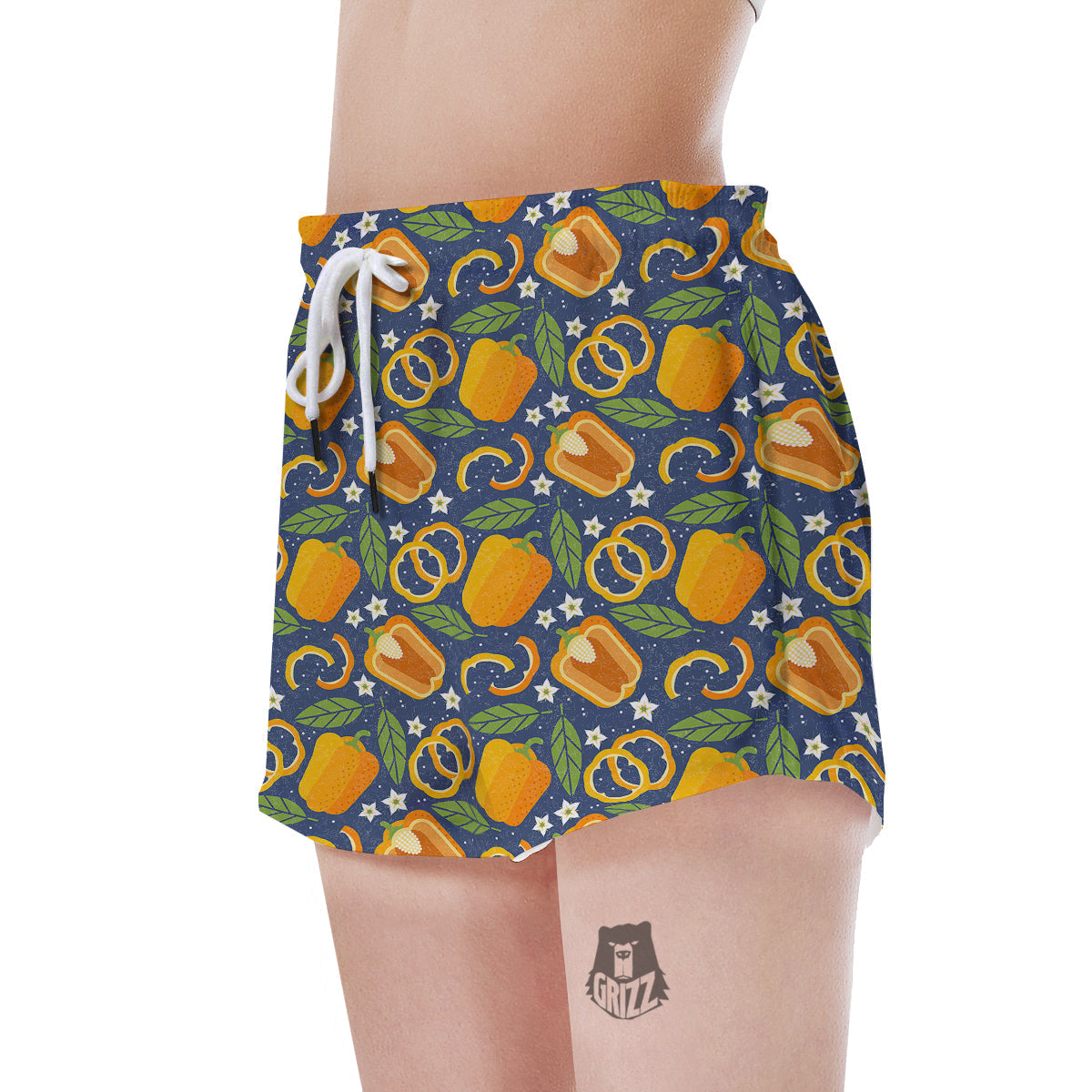 Bell Pepper Leaf Print Pattern Women's Shorts-grizzshop