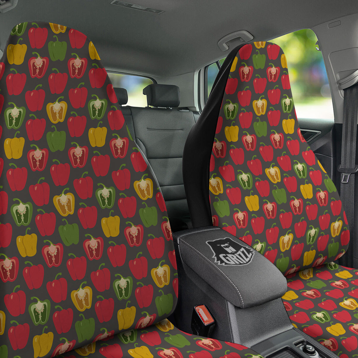 Bell Pepper Vintage Print Pattern Car Seat Covers-grizzshop