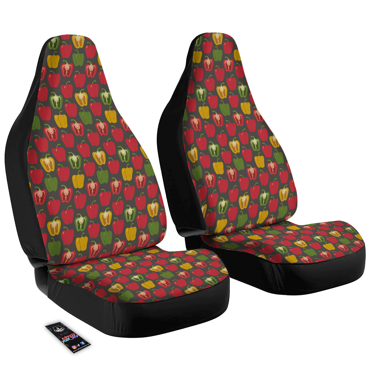 Bell Pepper Vintage Print Pattern Car Seat Covers-grizzshop