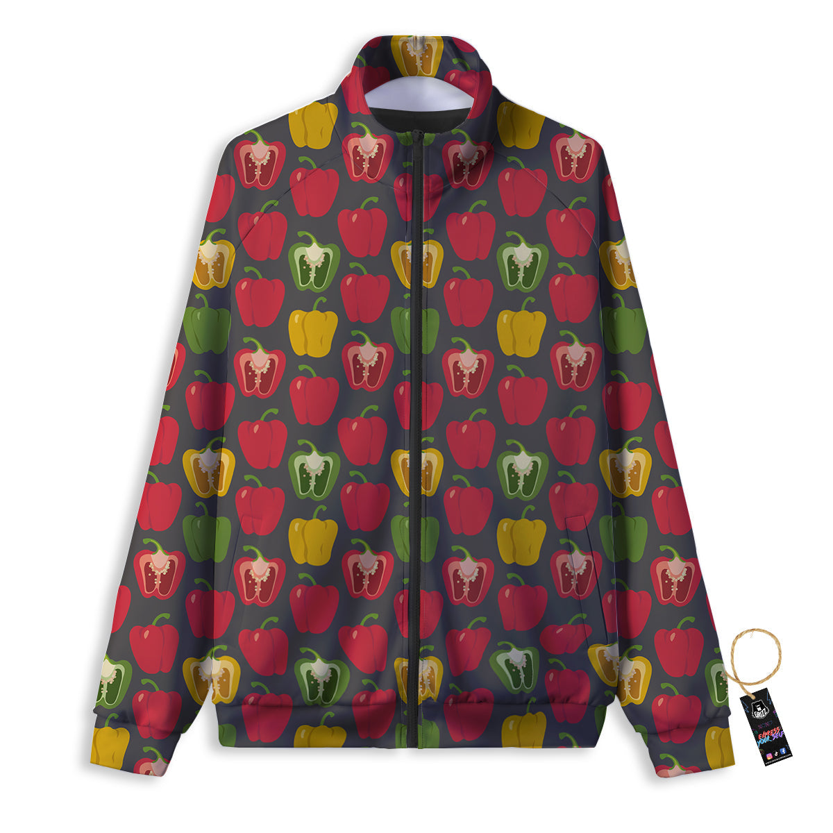 Bell Pepper Vintage Print Pattern Track Jacket-grizzshop