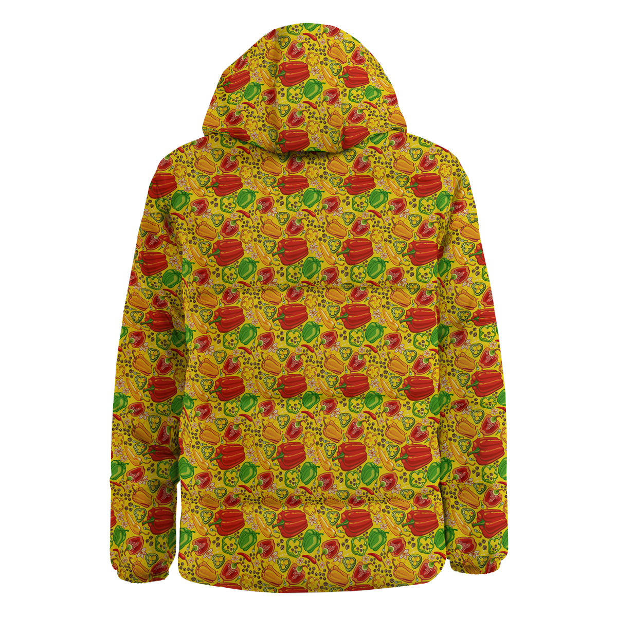 Bell Pepper Yellow Print Pattern Down Jacket-grizzshop
