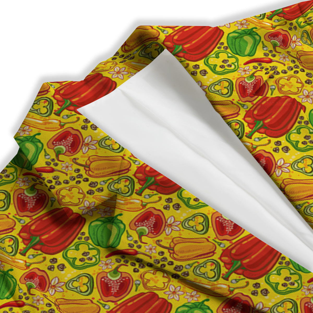 Bell Pepper Yellow Print Pattern Women's Blazer-grizzshop