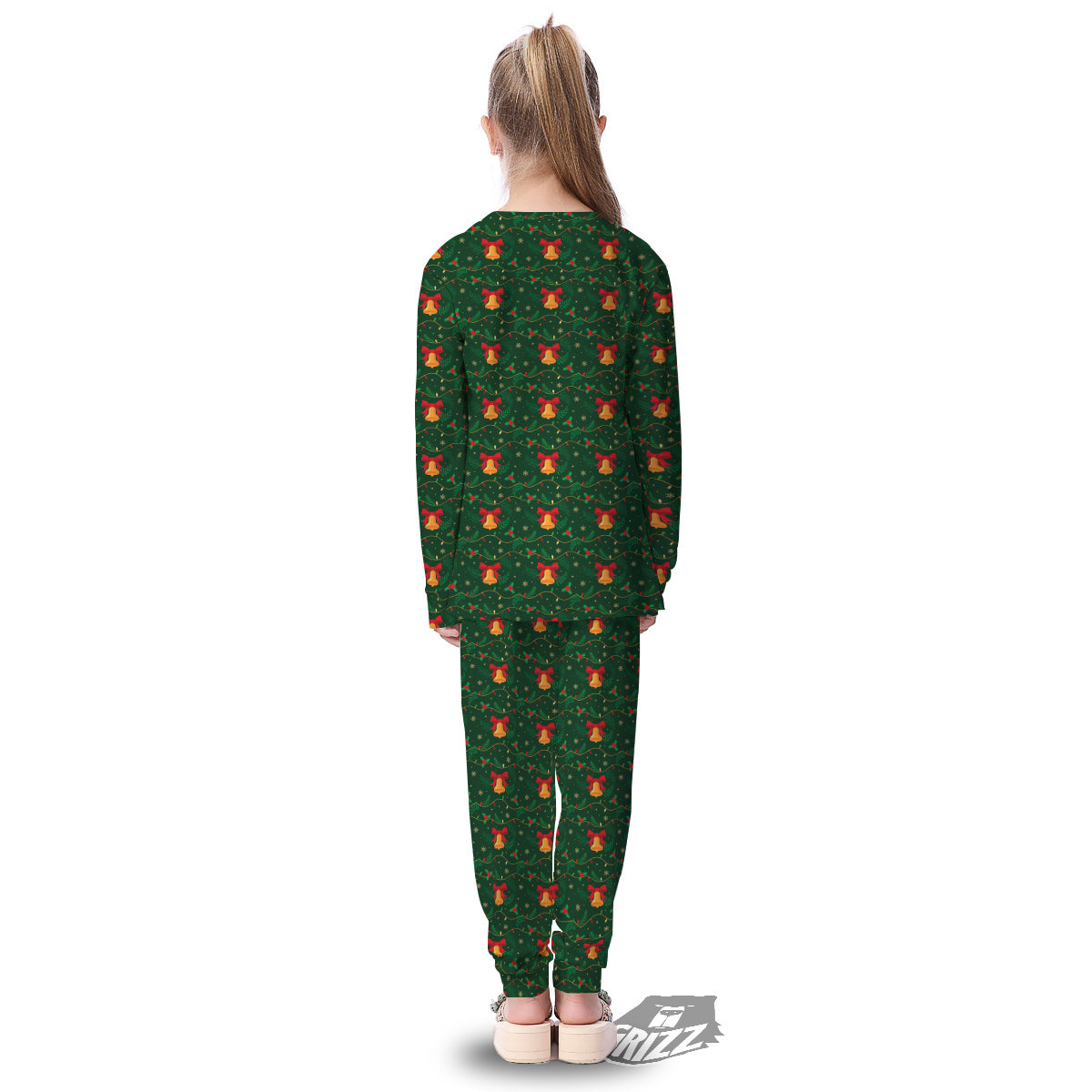 Bell Cute Christmas Print Pattern Kid's Pajamas-grizzshop