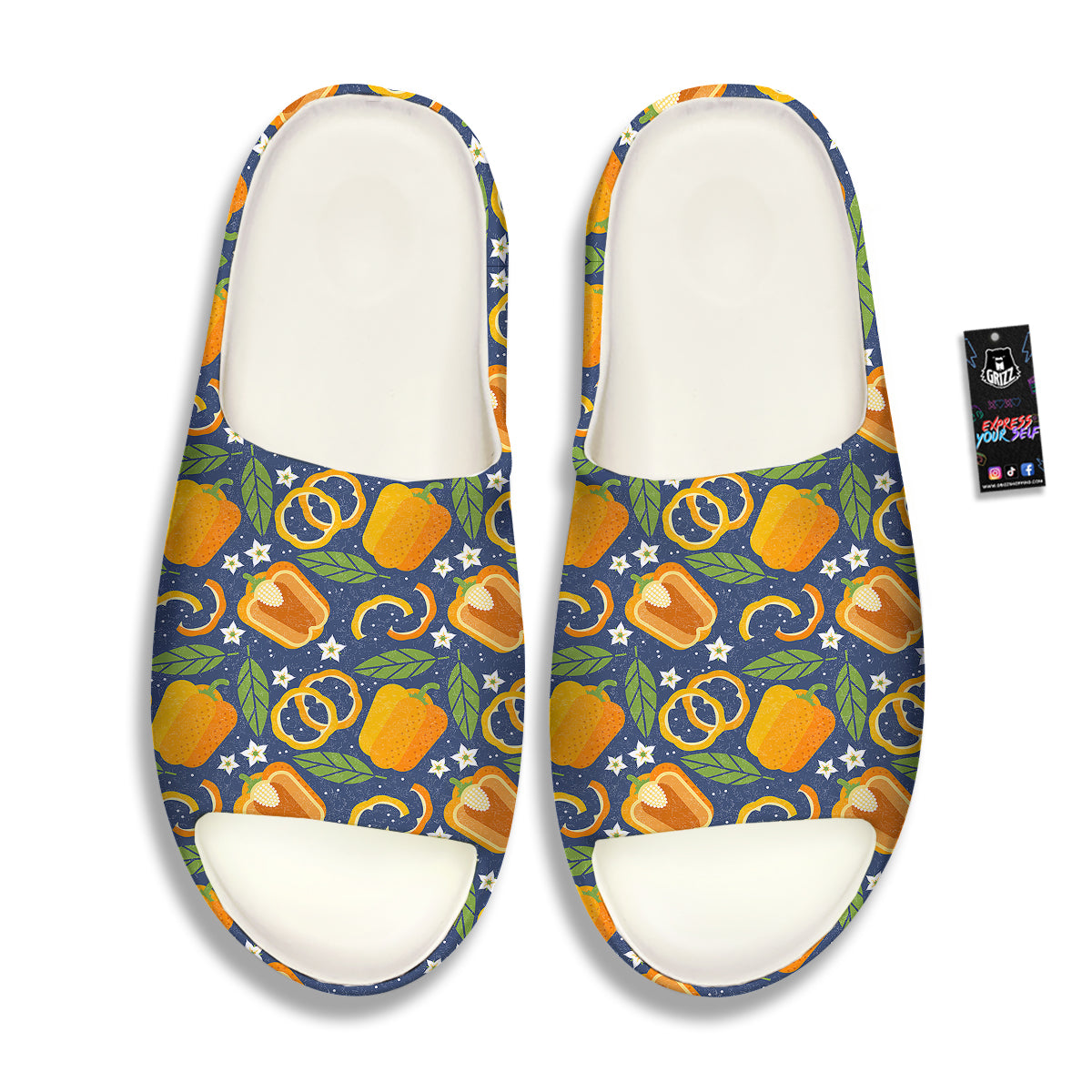 Bell Pepper Leaf Print Pattern Sandals-grizzshop