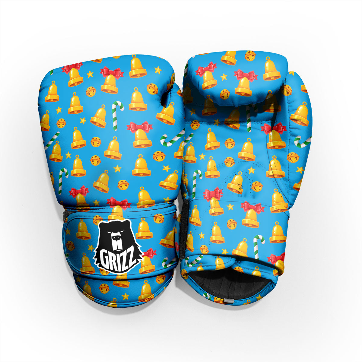 Bells Merry Christmas Print Pattern Pro Boxing Glove
